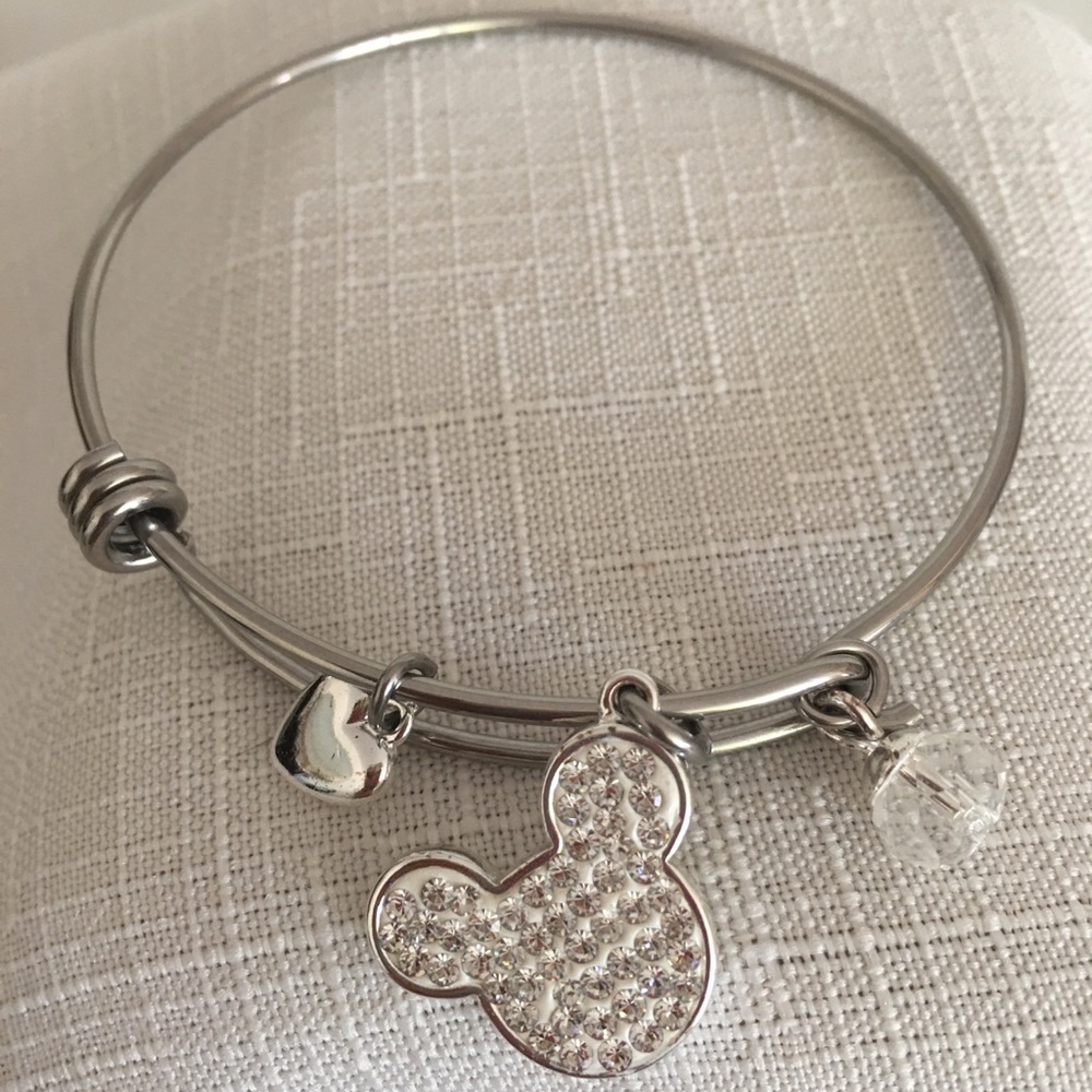 “I Love Mickey” Sterling Silver Disney Bracelet